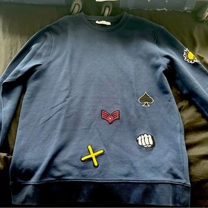 HAMAKI-HO MENS SWEATER WITH PATCHES
